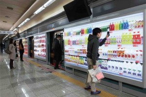 Tesco offers time-starved Korean shoppers that chance to order groceries on the go.